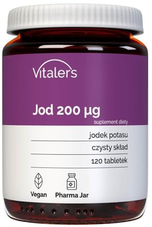 Vitaler's Iode 200 µg - 120 Comprimés, Végétalien, 4 mois de Supplémentation, Sans Conservateur, Composition Pure
