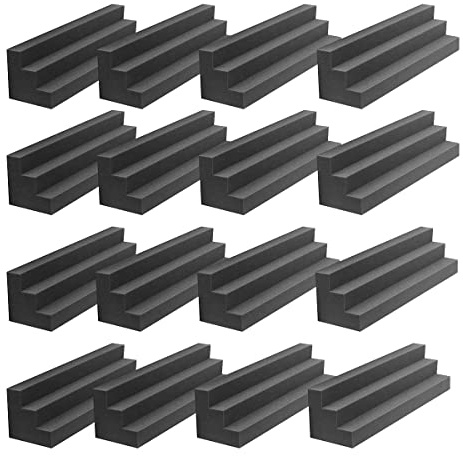 Tuesoa 16 Pack Acoustic Foam Panels, Acoustic Trap Corner Block, Sound Absorbing Foam for Studio, Home or Theater