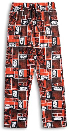 Star Wars Darth Vader Mens Red Lounge Pants | Classic Loungewear with Drawstring | Casual Wear Featuring Iconic Film Character | Comfortable Homewear Merch