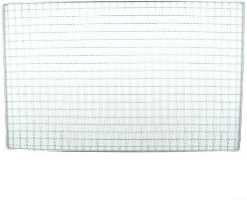 For Japanese Korean Grill Mesh Net BBQ Grate Stainless Steel Wire Mesh Provides Elevated Cooking and Enhanced Heat Circulation (40x25cm)