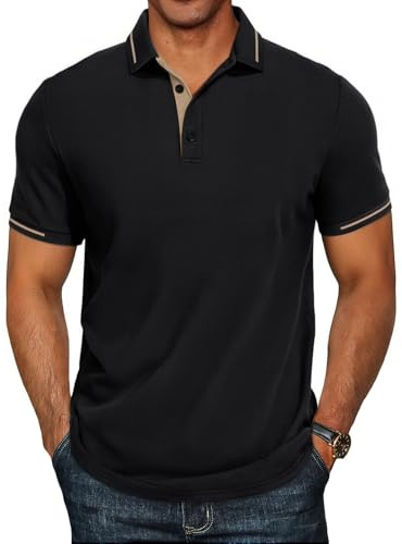 Herren Poloshirts-Business Kurzarm Polo Shirts Sommer Freizeit T-Shirt Klassisches