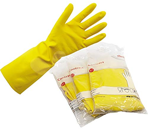 vileda 101018/100540 Handschuhe Contact gelb, L (2er Pack)