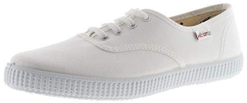Victoria Tennis Anglaise Unisexe 1915 Toile & Lacets Blancs 106613 pour Adulte Blanco 38