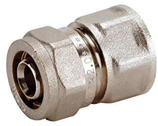 Dipra 120144 Raccord Multicouche à Compression Droit Fixe, Femelle F15/21, diamètre 20mm