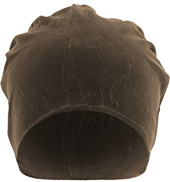MSTRDS Stonewashed Jersey Beanie, Chocolate, one size