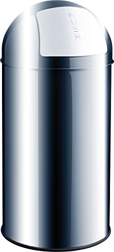 helit H2401700 - Push-Abfallbehälter „the dome“ 30 L, Edelstahl