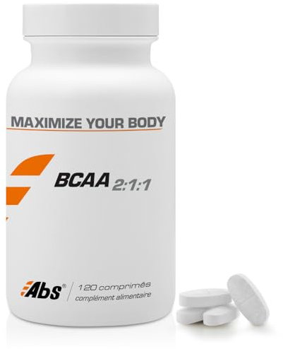 BCAA 2:1:1-1000 mg / 120 comprimés - Proportions optimales - Augmentent la résistance et la récupération musculaire - Alimentez vos muscles en BCAA pour une prise de masse efficace