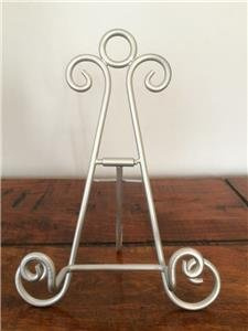 Silver Effect Iron Easel 8 inch Holder Display Artwork Picture Canvas Menu Book Plate Stand Hobbies Craft AA-17s