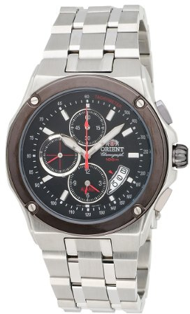 Orient Herren CTD0S003B 100m Alarm-Chronograph in 1 / 5 Zweite, Kleine Sekunde, Datum Black Watch