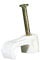 Tower Flat Cable Clip White Bell Wire Pack of 100