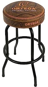 Ortega Guitars gepolsterter Stage Hocker – für Bühne, Bar, Studio, Showroom – 76 cm Höhe – Vintage Brown (OBS30V2)
