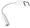 OcioDual Adaptador de Conector USB Tipo C Macho a Jack 3.5mm TRRS OMTP Hembra Blanco Mini Cable Conversor Audio Sonido Estéreo