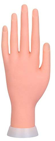 XLKJ Maniküre Praxis Hände Nail Hand Praxis Modell,Bewegliche Weicher Hand für Nagelmodellage