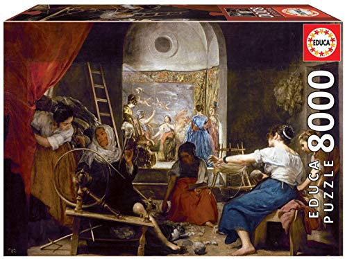 Educa - Puzzle 8000 Teile | Las Hilanderas, 8000 Teile-Puzzle für Erwachsene und Kinder ab 14 Jahren, Inklusive Ersatzteilservice, Solange der Vorrat reicht. Die Spinnerinnen, Diego Velázquez (18584)