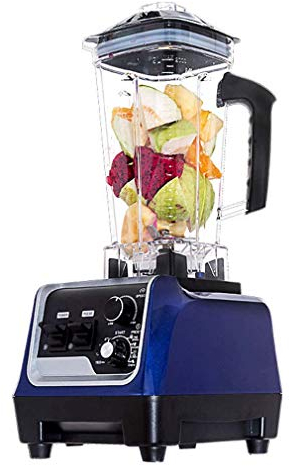QREZ Blender Mixeur Multifonctions, Smoothie Blender Chauffant Blender Mixeur Puissant avec 2200W Mixeur Smoothie Et Milk-Shake avec 6 Lames en Acier Inoxydable Et 2L sans BPA Jarre,Bleu