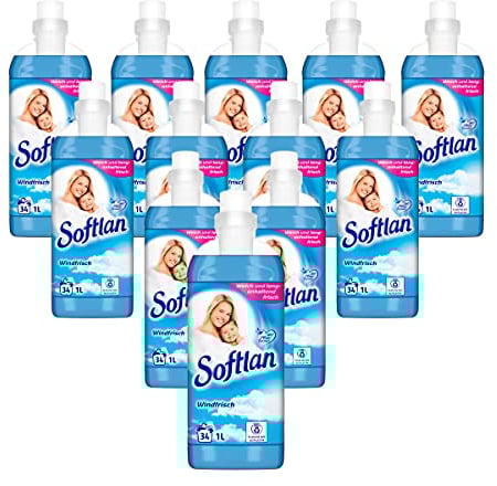 Softlan Weichspüler Windfrisch 12 x 1l - für weiche Wäsche und einen langanhaltenden frische Duft