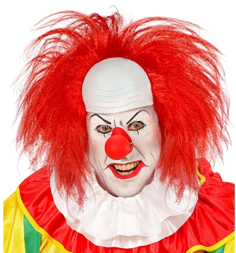 W WIDMANN MILANO Party Fashion - Perücke Clown Glatze mit Haaren, Zirkus, Horror Clown, Fasching, Halloween