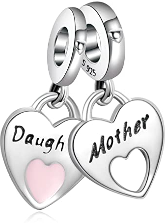 LaMenars Wife Grand Daughter Sister Daughter Mom Daughter & Mother Family Members Charm für Armbänder 925 Silber Anhänger Perlen für Halsketten Baumeln zum Muttertag Geburtstag