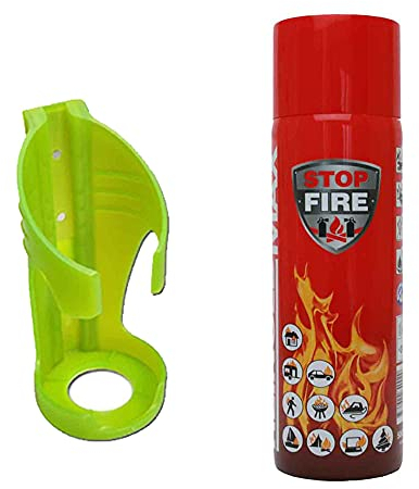 500ml Premium Feuerlöschspray Auto Feuerlöscher Feuerlösch Spray inkl. Wandhalterung für Fettbrände Wohnung Camping Grillen