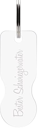 Acrylglas Einkaufswagenlöser Schlüsselanhänger mit Schlüsselring - Bester Schwiegervater