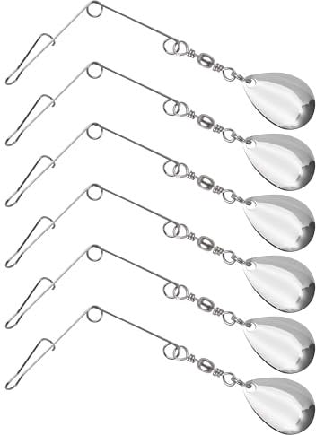 OROOTL Fishing Spinner Blades Spinnerbait Wire with Colorado Blade Smooth Spoons Rigs Spinner Shaft Bass Fishing Lures Spinnerbait Making Accessories
