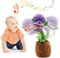 Sprechender Blume Sprechender Tanzender Plüschtiere Singen Tanzen Reden Leuchten Kuscheltier für Kinder, Aufnehmen Lernen zu sprechen Plüsch Puppe, Plüsch Spielzeug für Kinder Als Geburtstagsgeschen