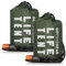Go Time Gear Tente de Survie d'urgence – Tente d'urgence pour 2 Personnes – Utilisation comme Tente de Survie, abri d'urgence, Tente Tube, bâche de Survie, sifflet de Survie et paracorde – Vert – Lot