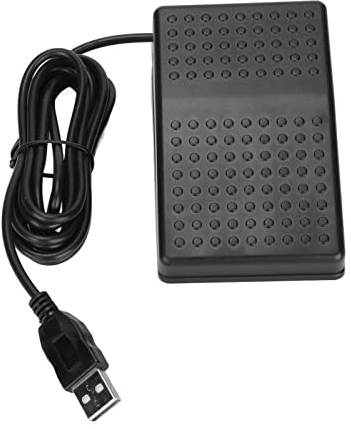 Bewinner USB Einzelfußpedal für PC-Computer, Ergonomisches USB Fußschalterpedal mit 2 M Kabel, Fußsteuerungs Tastatur Aktionsschalterpedal