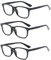 AngelReally JingShu Lesebrille Computer Brillen Sehkorrektur-Lesebrille Scharnier Lesebrillen Sehhilfe Augenoptik Brille Lesehilfe für Damen Herren 1.5 Schwarz