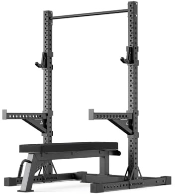 ATLETICA R7 Squat Rack, Ghost Set, Flachbank mit Standfunktion