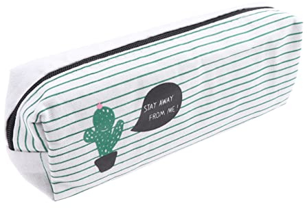 STOBOK Cactus Pencil Case Kaktus Schulmaterial Canvas Pencil Case