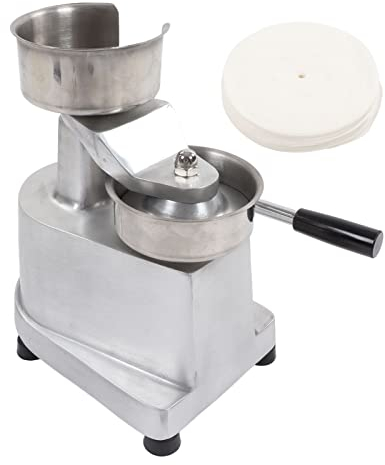 Gusseisen Panini, Hamburger Patty Manuelle Maschine Burgerpresse Fleischmaschine Formmaschine mit 500 fettdichten Papieren (Farbe: Durchmesser 100 mm)