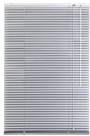 Lichtblick Aluminium Jalousie, Alu-Jalousie mit Klemmträgern und Wandmontageclips für Fenster und Türen Silber,45 cm x 130 cm (B x L)