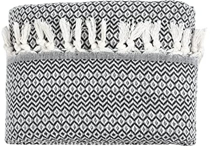 Tuiste Doppelte Tagesdecke Anthrazit Grau, Baumwolle, Couchüberwurf, Sofadecke, kuschelige TV-Decke, Couchdecke, Sesseldecke, Wendedecke, Bettüberwurf, Couch Überzug, Sommerdecke, 200x230 cm