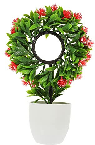 Abaodam Bonsais Mit Künstlichen Blumen Nach Hause Gefälschte Bonsai Nachahmung Von Bonsai-Ornamenten Weihnachtsdekorationen Gefälschter Kleiner Bonsai Schreibtisch Büro Blumentopf Plastik