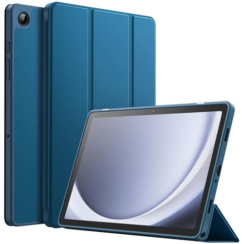 JETech Funda para Samsung Galaxy Tab A9+ / A9 Plus 11 Pulgadas 2023, Carcasa TPU Suave Trifold Soporte Protectora Tableta, Auto-Estela/Sueño (Azul Verde)