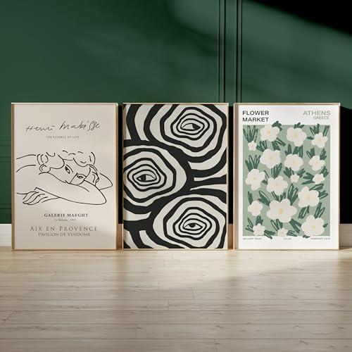 Winund poster set 50x70 cm, UNGERAHMT, Wandposter, deko schlafzimmer, deko wohnzimmer, wandbilder wohnzimmer, leinwand bilder, wanddeko wohnzimmer, poster vintage, bilderrahmen 50x70 (BLACK 50x70 cm)
