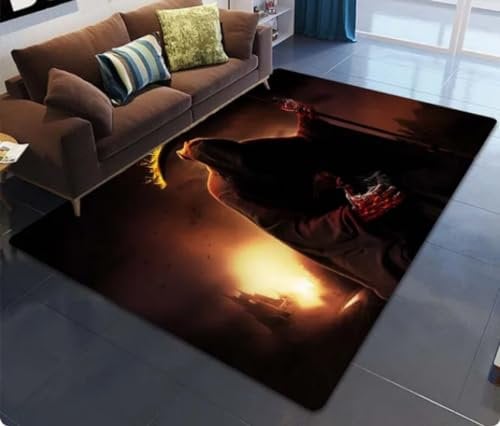 REIPOL Home Decor Skull Bedroom Anti-Slip Carpet Door Mat Entrance Mat Skull Horror Rug Living Room Carpet 200x300cm