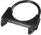 Partuto 1pc 2.56 Universal Car U-Bolt Exhaust Clamp - Stainless Steel Black