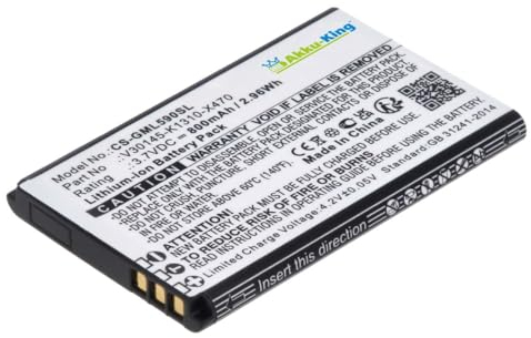 Akku kompatibel mit Gigaset V30145-K1310-X470 - Li-Ion 800mAh - GL390, GL590, Brondi Amico Favoloso, Saiet Lumina 3g, One Max, Ready, Ready Max