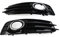 SIKUAI Griglia paraurti anteriore fendinebbia con anello cromato, adatta per Audi A3 8P S-Line 2009-2012, nero, 1 paio (con foro fendinebbia)