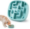 Joyfia Slow Feeder Dog Bowl, Anti-Choking Puzzle Feeding Bowl for Dry, Wet & Raw Food, Slow Down Eating, Prevents Overeating, Puppy Training, Maze Dog Dishes for Small Medium Breeds Cats Pets (Blue)
