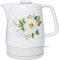 CGCSYZ Théière électrique sans Fil en céramique - Rouge rétro, pichet de 1,7 L, 1850 W, Eau Rapide pour Le thé, Le café, la Soupe, Base Amovible à l'avoine, Protection Contre l'ébullition à Sec/B (D)