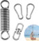 Funmo Ganchos para Hamaca, 4 Pieza Suministros para Colgar Gancho de Hamaca Resorte Anillo Giratorio de Acero Inoxidable 304 Kit para Saco de Boxeo, Muelle Hamaca, Silla Columpio, Carga Máxima 200kg﻿