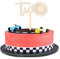 ParPix Cake Topper Deko 2. Geburtstag Mädchen Junge, Holz Geburtstags Deko 2 Jahre Junge Happy Birthday Tortendeko Geburtstag, Kuchen Topper Dekorationen für Junge Mädchen 2. Geburtstag Party Supplies