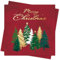 AFYHH 40Stück Rot Servietten Weihnachten Weihnachtsbäume Servietten Tischdeko Weihnachts Weihnachten Deko Weihnachtsservietten Weihnachts Papierservietten Einweg Merry Christmas Napkins 33x33cm