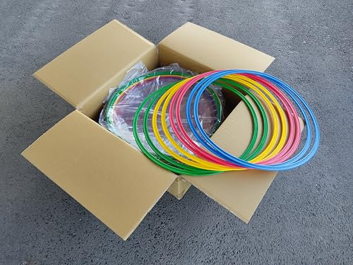 Boje Sport 48x Ringe/Reifen Ø ca. 60 cm, je 12x rot, gelb, grün, blau, Großpackung, Koordinationsringe, Koordinationsreifen, Gymnastikringe, Gymnastikreifen,