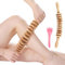 Faszienrolle Mit 5 Klauen Massagekamm, Massageroller Mit Griff, Rücken Massagegerät Holz, Muskelentspannung, Körperformung Massage, Gebogenes Körpermassagegerät