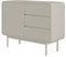Selsey Commode À 3 Tiroirs 1 Porte sur Pieds Meuble De Rangement Push to Open 104 cm Beige Gris Oro