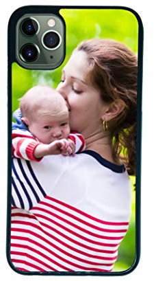 for iPhone 11 Personalised Phone Case Design Your Own Photo Image Text Rubber silicone Phone Cover (Black)